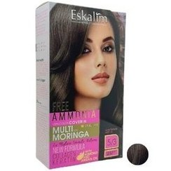 تصویر کیت رنگ مو اسکالیم شماره 5/3 رنگ قهوه ای زیتونی روشن حجم 100 میل Eskalim