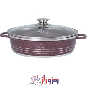 تصویر تابه گرانیتی لایف اسمایل مدل LIFEP7 SHR40 LIFESMILE LIFEP7-SHR40 Granite Coated Shallow Pot