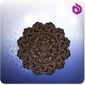 تصویر بشقاب لب بری مس و الماس تراش 25 سانت 