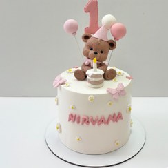 تصویر کیک خرسی بادکنک دار 