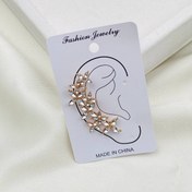 تصویر گوشواره ایرکاف طلایی طرح گل 