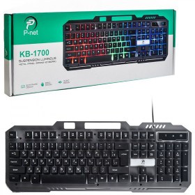 تصویر کیبورد مخصوص بازی پی نت مدل KB-1700 RGB P-Net KB-1700 RGB Wired Gaming Keyboard