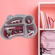 تصویر ظرف غذای چهار خانه کودک ظرف غذا و قمقمه فانتزی - ایمن و بدون BPA (مناسب مدرسه)