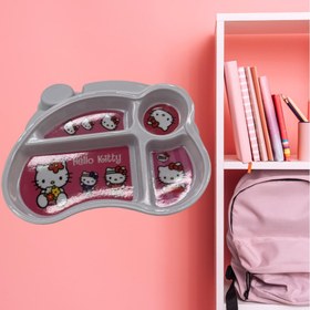 تصویر ظرف غذای چهار خانه کودک ظرف غذا و قمقمه فانتزی - ایمن و بدون BPA (مناسب مدرسه)