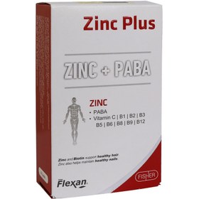 تصویر کپسول ژلاتینی نرم زینک پلاس فلکسان فیشر 60 عدد Zinc Plus Flexan 60 capsules