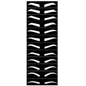 تصویر شابلون ابرو مدل A1 مجموعه 12 عددی 