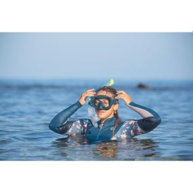 تصویر اسنورکل و ماسک غواصی سوبا - دکتلون (سوبِآ) Subea Adult Snorkel Mask Set - Green - 100 Comfort Dry Top - L 