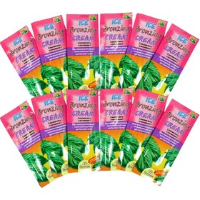 تصویر برنزه کننده فلورسان مدل (Ice Bronzing Cream) مدل بیلیستر پک 12 عددی 