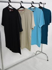 تصویر تیشرت آستین کوتاه ساده مردانه در رنگبندی مختلف Men's short sleeve simple t-shirt in different colors