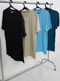 تصویر تیشرت آستین کوتاه ساده مردانه در رنگبندی مختلف Men's short sleeve simple t-shirt in different colors