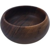 تصویر کاسه چوبی یک تکه و دست تراش برای آبگوشت خوری آجیل و سالاد - قطر Wooden Bowl Handmade