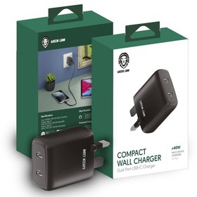 تصویر شارژر دیواری دو پورت Green Dual Port USB-C Wall Charger 40W UK 