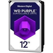 تصویر هارد دیسک اینترنال وسترن دیجیتال 12 ترابایت بنفش Purple کارکرده شرکتی 