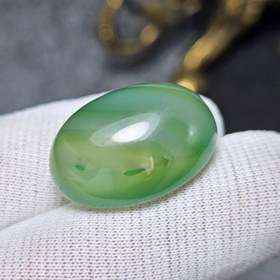 تصویر نگین سنگ عقیق سبز معدنی کد 36198 