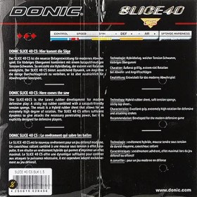 تصویر رویه راکت دونیک SLICE 40 CS | مشکی 