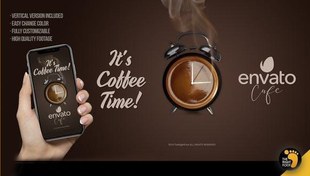 تصویر پروژه آماده افترافکت : تیزر تبلیغاتی کافی شاپ It’s Coffee Time – Logo 23658826 