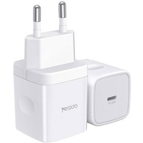 تصویر کلگی فست شارژ Yesido YC30 PD 20W Type-C Yesido YC30 PD 20W Fast Wall Charger