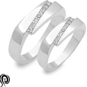 تصویر حلقه ست نقره زنانه و مردانه مدل RIS B21 