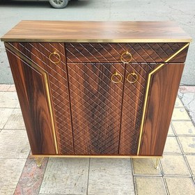 تصویر جاکفشی سه درب mdf با آرام بند پایه فلزی رنگ بندی دارد (ارسال با باربری و پس کرایه میباشد ) 