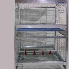 تصویر قفس جوجه یکروزه ۲طبقه (مناسب برای جوجه یک روزه تا بلوغ) 