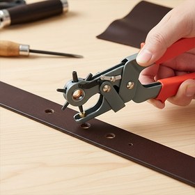 تصویر انبر سوراخ کن چرم خورشیدی بازو کج 