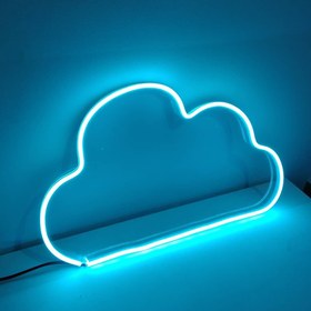 تصویر نئون مینیمال طرح ابر ساده minimal neon of simple cloud