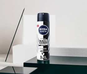 تصویر اسپری ضد تعریق مردانه نیوآ (Nivea) مدل Invisible Black And White حجم 150 میلی‌لیتر اسپری