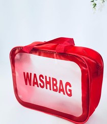 تصویر wash bag کیف واش بگ سایز بزرگ مات - قرمز wash bag