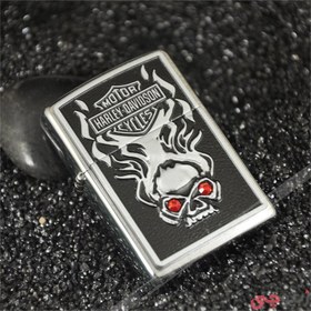 تصویر فندک زیپو مدل Zippo HD Skull Red Crystal کد 28267 Zippo HD Skull Red Crystal 28267 Lighter