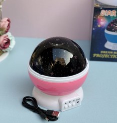 تصویر چراغ خواب با تم ماه و ستاره 