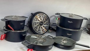 تصویر سرویس قابلمه راکلند ۱۵ پارچه گرانیتی 