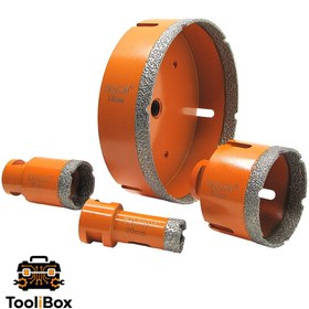 تصویر گردبر پرسلان مینی فرز فالکون (تمامی سایزها) - 25 FALCON Diamond Hole Saw for Grinders (M14)