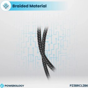 تصویر کابل 1.2 متر USB C به Lightning پاورولوژی Powerology Braided Type-C to Lightning Cable 1.2M P23BRCL12 