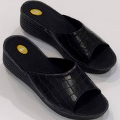 تصویر صندل طرح سنگی لژدار - مشکی / 