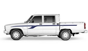 تصویر کفپوش چرمی مزدا کارا دو کابین گلدوزی شده 