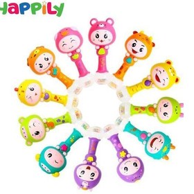 تصویر جغجغه موزیکال hola بنفش هولی تویز Huile toys 