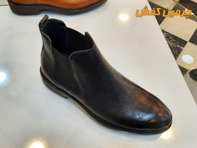 تصویر نیم بوت تمام چرم مردانه تبریز بدون بند کد 21074 + رنگبندی Tabriz men's leather boot