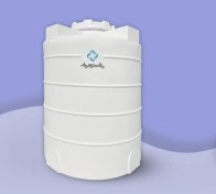 تصویر منبع آب 1000 لیتری عمودی کوتاه پلاستونیک سه لایه 