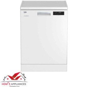 تصویر ماشین ظرفشویی 14 نفره بکو DFN26424 ضد رسوب نقره ای سفید DFN26424X Beko Dishwasher 14 Place Seeting SteamGloss 46Db