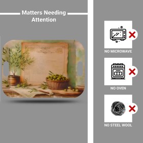 تصویر سینی ملامین طرح زیتون مهروز –زیبایی و کیفیت 