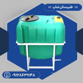 تصویر مخزن سمپاش 600 لیتری پشت تراکتوری سبز 