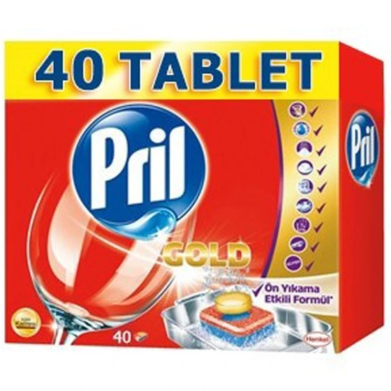 خرید و قیمت قرص ماشین ظرفشویی پریل (Pril) گلد 40 عددی | ترب