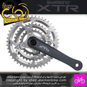 تصویر طبق قامه دوچرخه شیمانو مدل XTR FC-M952 ساخت ژاپن 46x34x24 دندانه Crank Set Shimano XTR FC-M952 Made In Japan 46x34x24T 