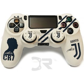 تصویر روکش دسته پلی استیشن 4 +2عدد محافظ آنالوگ - Silicone Cover Dualshock 4 Juventus 