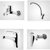 تصویر ست شیرآلات البرز روز مدل باران کروم ا AlborzRooz Faucet Set, Baran Chrome AlborzRooz Faucet Set, Baran Chrome