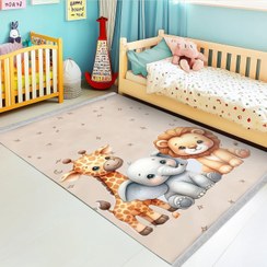 تصویر فرش اتاق کودک طرح حیوانات WA-6155 