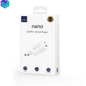 تصویر شارژر ویوو wiwu nano Charger U012 65W شارژر ویوو wiwu nano Charger U012 65W