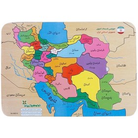 تصویر جورچین فومی نقشه ایران ۶۴ قطعه Iran's Map Foam Puzzle