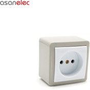 تصویر پریز روکار پارت الکتریک مدل PE4043 بدون ارت 