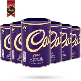 تصویر 6 عدد پودر شکلات قوطی کدبری cadbury وزن 250 گرم 